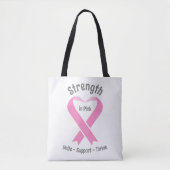 Borstkanker Bewustmaking Roze lint Tote Bag (Voorkant)