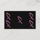 Borstkanker Bewustmaking Roze lint Visitekaartje (Achterkant)