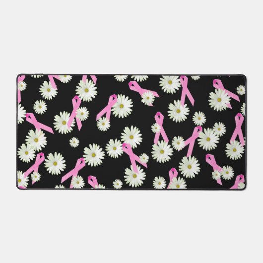 Borstkanker Bewustmaking Roze linten Bureaumat (Voorkant)