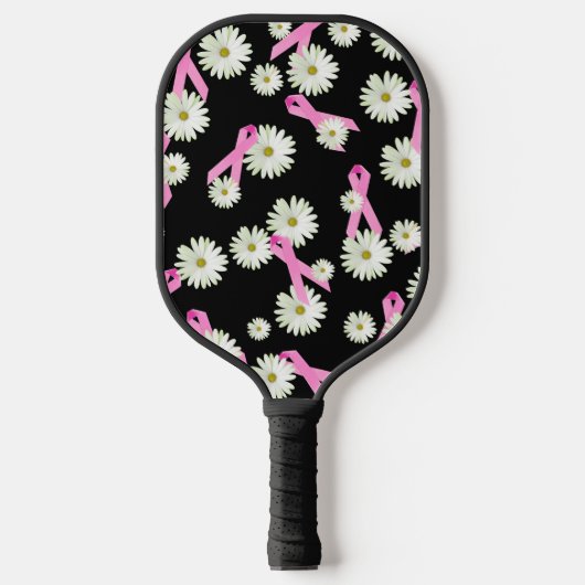 Borstkanker Bewustmaking Roze linten Pickleball Paddle (Voorkant)