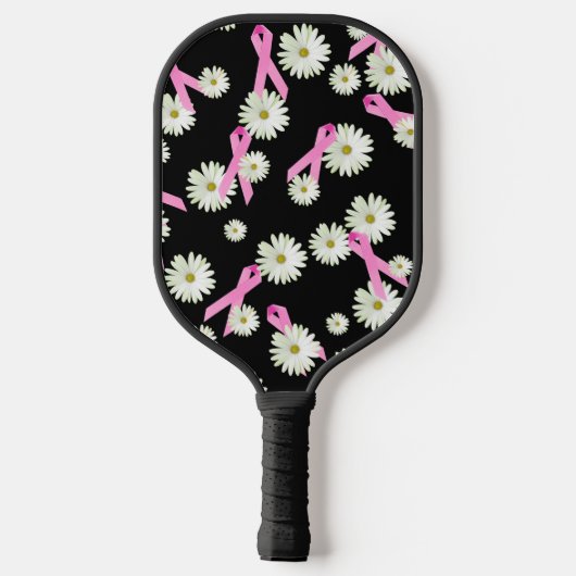 Borstkanker Bewustmaking Roze linten Pickleball Paddle (Achterkant)