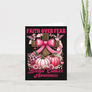 Borstkanker Bewustmaking Roze lintje Faith Over Fe Kaart