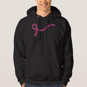 Borstkanker Bewustmaking Roze lintlint-barbeel Hoodie