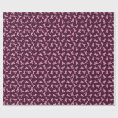 Borstkanker Bewustmaking Roze lintpatroon Cadeaupapier (Vlak)