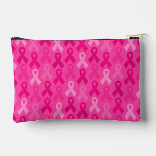Borstkanker Bewustmaking Roze lintpatroon Etui (Achterkant)