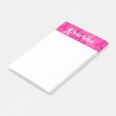 Borstkanker Bewustmaking Roze lintpatroon Post-it® Notes (Schuin)
