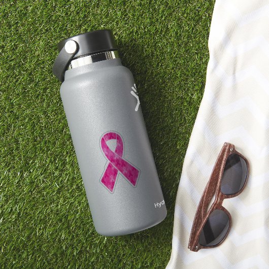 Borstkanker Bewustmaking Roze lintpatroon Sticker (HydroFlask Insitu)