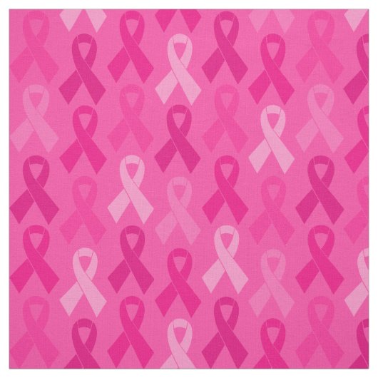 Borstkanker Bewustmaking Roze lintpatroon Stof (Swatch)