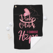 Borstkanker Bewustmaking Roze Oktoberhoop Golfhanddoek (Insitu)