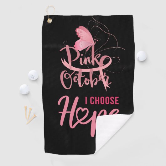 Borstkanker Bewustmaking Roze Oktoberhoop Golfhanddoek (Insitu)