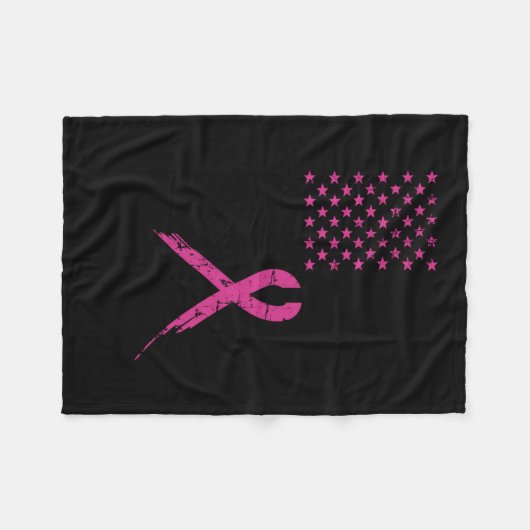Borstkanker Bewustmaking Roze Ribbon Amerikaanse v Fleece Deken (Voorkant (Horizontaal))