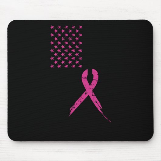Borstkanker Bewustmaking Roze Ribbon Amerikaanse v Muismat (Voorkant)