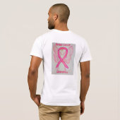 Borstkanker Bewustmaking Roze Ribbon Angel T-shirt (Achterkant volledig)