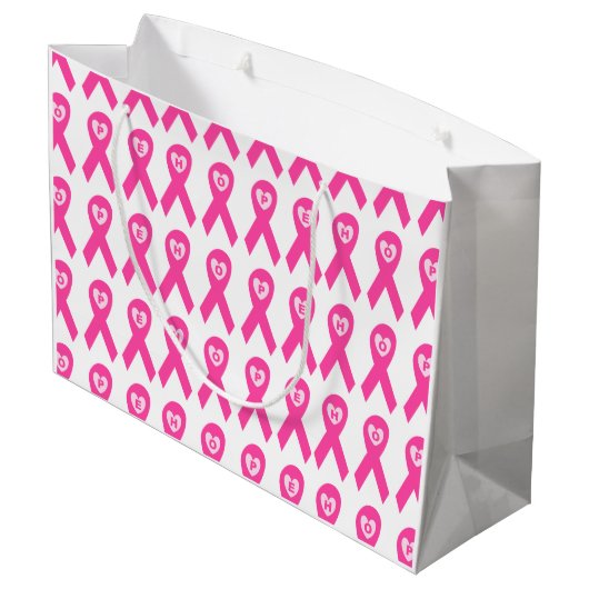 Borstkanker Bewustmaking Roze Ribbon HOPE populair Groot Cadeauzakje (Achterkant Gekanteld)