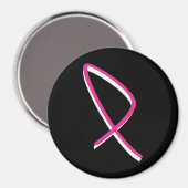 Borstkanker Bewustmaking Roze Ribbon II Magneet (Voorkant / Achterkant)