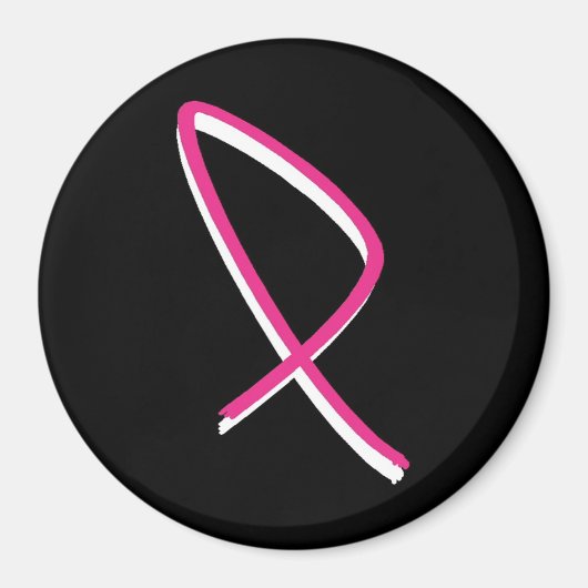 Borstkanker Bewustmaking Roze Ribbon II Magneet (Voorkant)