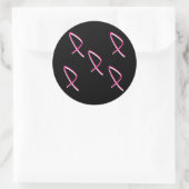 Borstkanker Bewustmaking Roze Ribbon II Ronde Sticker (Tas)