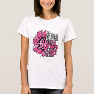 Borstkanker Bewustmaking Roze Ribbon Sunflower T-shirt