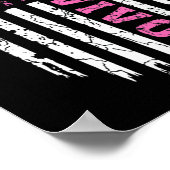 Borstkanker Bewustmaking Roze Ribbon Survivor Amer Poster (Hoek)