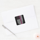 Borstkanker Bewustmaking Roze Ribbon Survivor Amer Vierkante Sticker (Envelop)