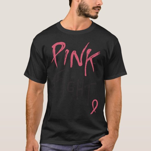 Borstkanker Bewustmaking Roze strijd tegen borstka T-shirt (Voorkant)