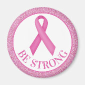 Borstkanker Bewustmaking Roze zout Magneet (Voorkant)