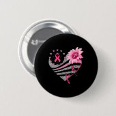 Borstkanker Bewustmaking Sun Flower Faith Bling Bl Ronde Button 5,7 Cm (Voorkant /achterkant)