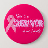 Borstkanker Bewustmaking - Survivor Button (Voorkant)