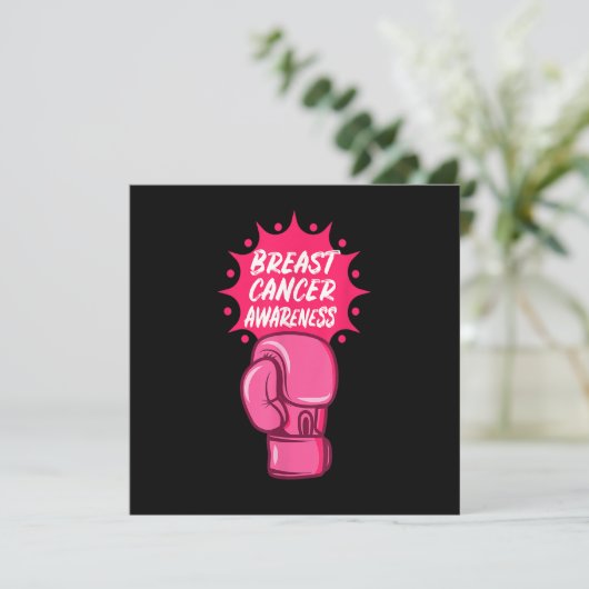 Borstkanker Bewustmakingsboxe Glove Support Survi Kaart (Staand voorkant)