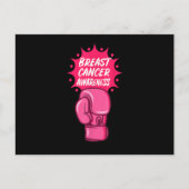 Borstkanker Bewustmakingsboxe Glove Support Survi Uitnodiging Briefkaart (Voorkant)