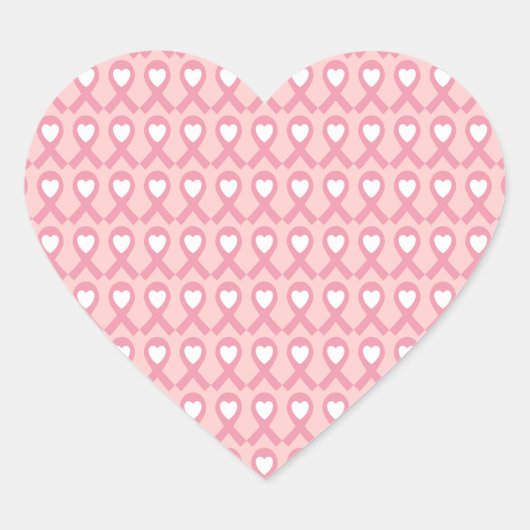 Borstkanker Bewustmakingshart Hart Sticker (Voorkant)