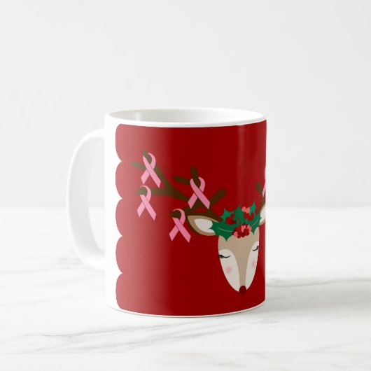 Borstkanker - BewustmakingskerstMok Koffiemok (Voorkant links)