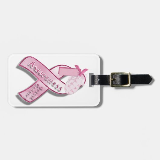 Borstkanker-bewustmakingslint Bagagelabel (Voorkant horizontaal)