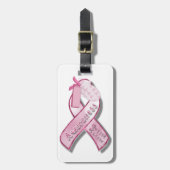 Borstkanker-bewustmakingslint Bagagelabel (Voorkant verticaal)