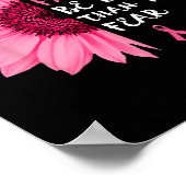 Borstkanker Bewustmakingsmaand Bloemroze lint W Poster (Hoek)