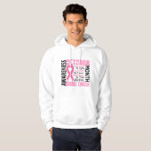 Borstkanker Bewustmakingsmaand Hart 1.5 Hoodie (Voorkant volledig)