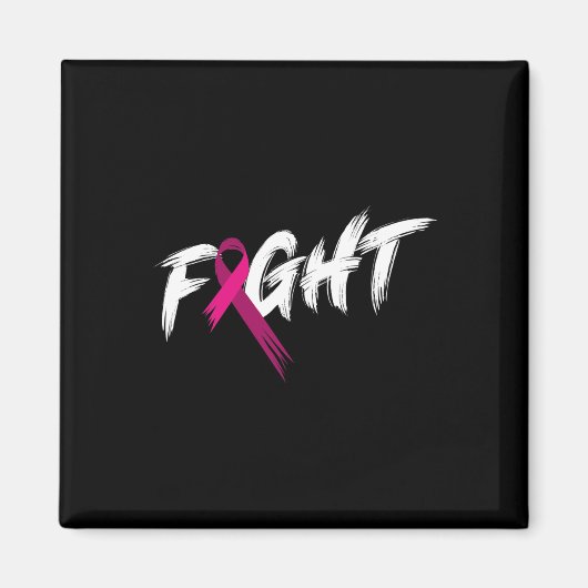 Borstkanker Bewustmakingsmaand Vocht  Roze O Magneet (Voorkant)