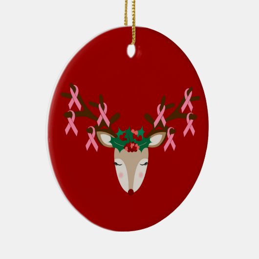 Borstkanker Bewustmakingsornament Keramisch Ornament (Rechts)