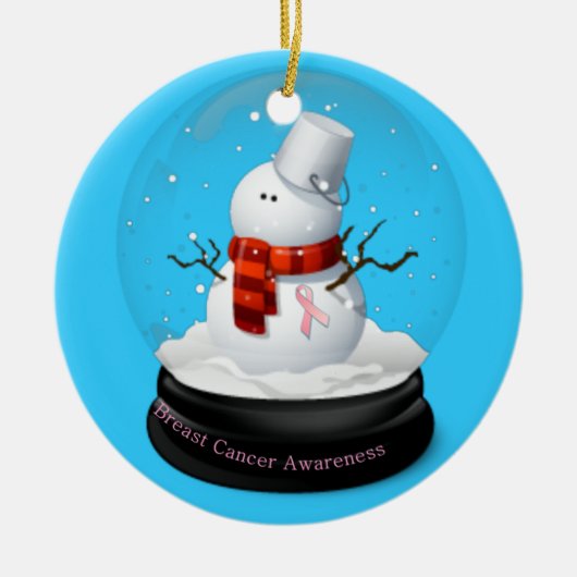 Borstkanker Bewustmakingsornament Keramisch Ornament (Voorkant)