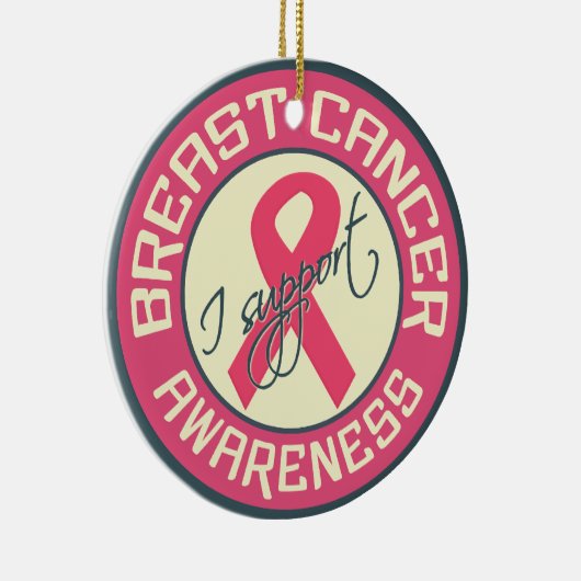 Borstkanker Bewustmakingsornament Keramisch Ornament (Rechts)