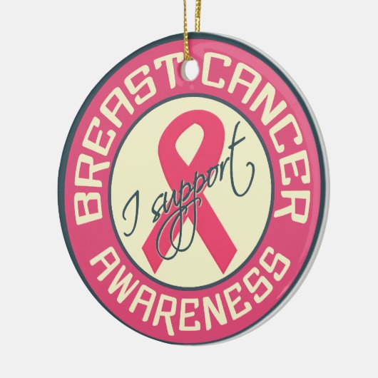 Borstkanker Bewustmakingsornament Keramisch Ornament (Links)