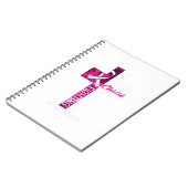 Borstkanker Bewustmakingsroze Cross-Christelijk Notitieboek (Linkerzijde)