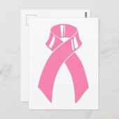 Borstkanker Bewustmakingsroze lint Briefkaart (Voorkant / Achterkant)