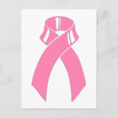 Borstkanker Bewustmakingsroze lint Briefkaart (Voorkant)
