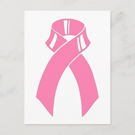 Borstkanker Bewustmakingsroze lint Briefkaart (Voorkant)