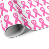 Borstkanker Bewustmakingsroze lint HOPE-ontwerp. Cadeaupapier (Rol Hoek)