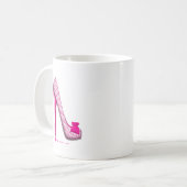 Borstkanker - Bewustmakingsroze lint Koffiemok (Voorkant links)
