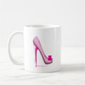 Borstkanker - Bewustmakingsroze lint Koffiemok (Links)