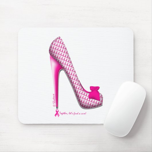 Borstkanker - Bewustmakingsroze lint Muismat (Met muis)