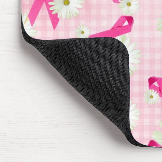 Borstkanker Bewustmakingsroze linten Muismat (Hoek)